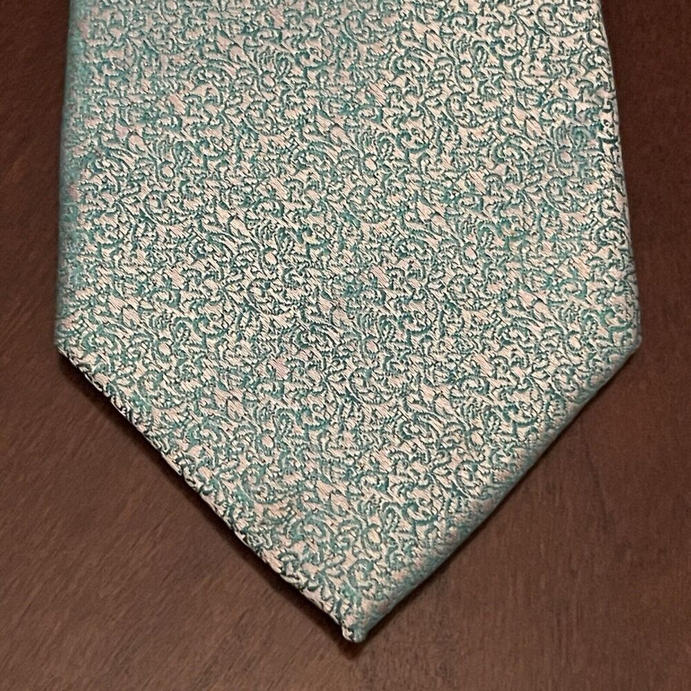 Nwt Karaoke Collection Green Polyester Men’s Neck Tie Made In China Msrp $54.99